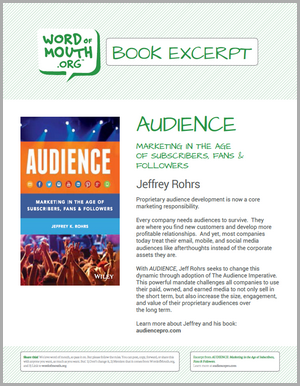 First chapter of Jeffrey Rohrs' "AUDIENCE"