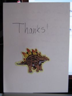 Front of thank you note