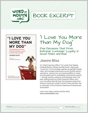 I Love You More Than My Dog (Chapter 1) by Jeanne Bliss