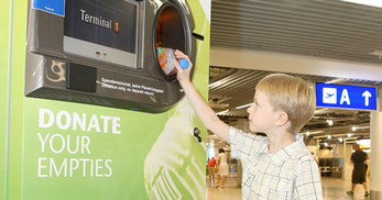 Frankfurt Airport's recycling program.