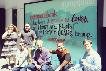 Umpqua Bank's local tweet sign