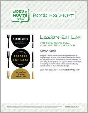 Simon Sinek's "Leaders Eat Last"